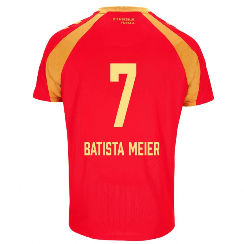 Danxen Kvinnor Oliver Batista Meier #7 Röd Orange Svart Bortatröja Matchtröjor 2026/27 Tröjor T-Tröja