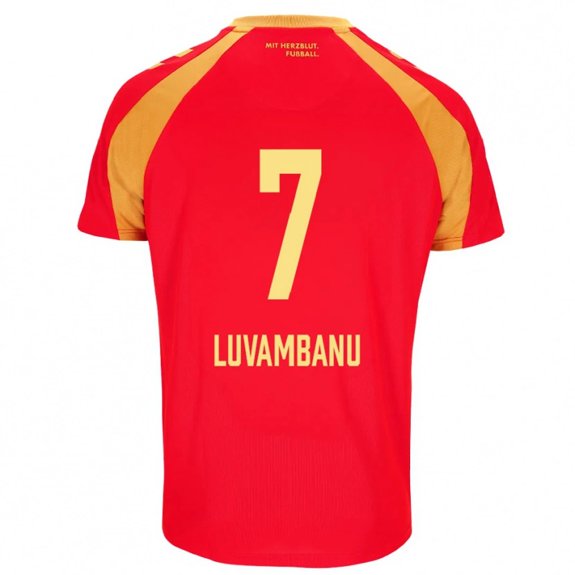 Danxen Kvinnor Danell Luvambanu #7 Röd Orange Svart Bortatröja Matchtröjor 2026/27 Tröjor T-Tröja