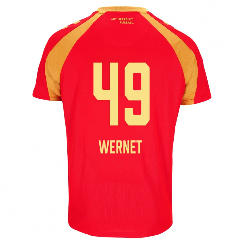 Danxen Kvinnor Vigo Wernet #49 Röd Orange Svart Bortatröja Matchtröjor 2026/27 Tröjor T-Tröja