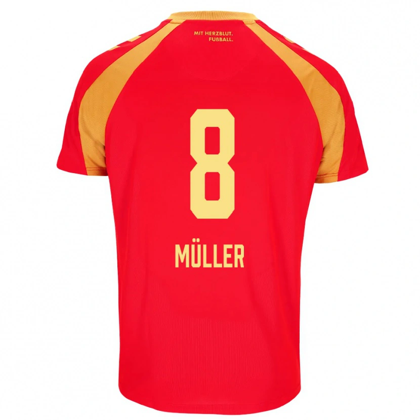 Danxen Kvinnor Carlos Müller #8 Röd Orange Svart Bortatröja Matchtröjor 2026/27 Tröjor T-Tröja