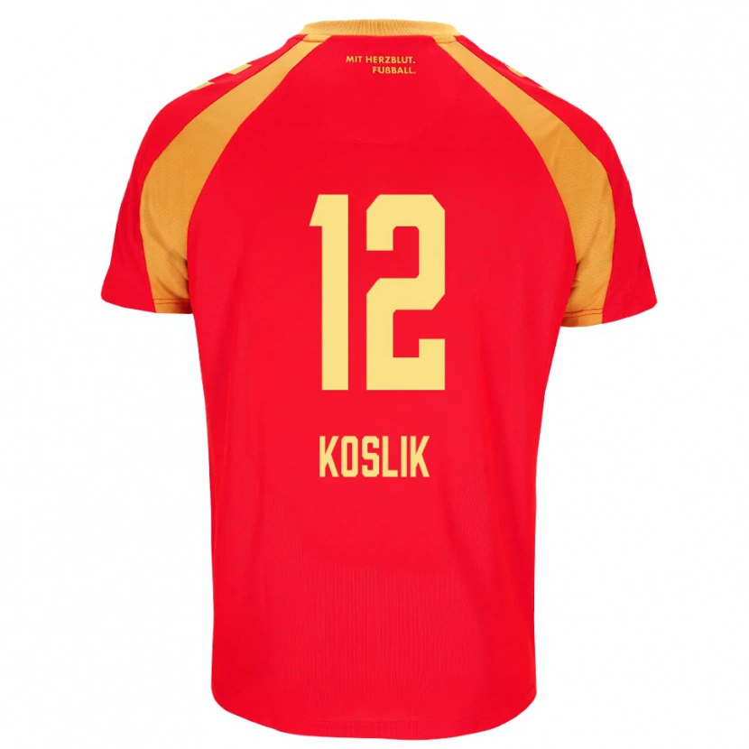 Danxen Kvinnor Michel Koslik #12 Röd Orange Svart Bortatröja Matchtröjor 2026/27 Tröjor T-Tröja
