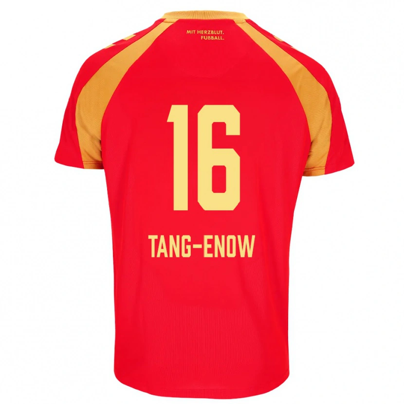 Danxen Kvinnor Jason Tang-Enow #16 Röd Orange Svart Bortatröja Matchtröjor 2026/27 Tröjor T-Tröja