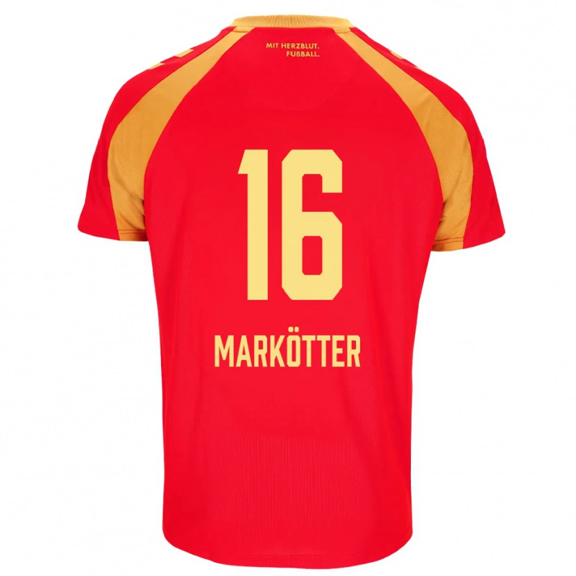 Danxen Kvinnor Jonah Markötter #16 Röd Orange Svart Bortatröja Matchtröjor 2026/27 Tröjor T-Tröja