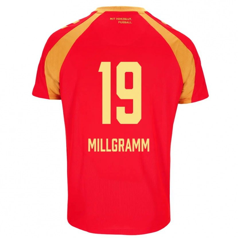 Danxen Kvinnor Albert Millgramm #19 Röd Orange Svart Bortatröja Matchtröjor 2026/27 Tröjor T-Tröja