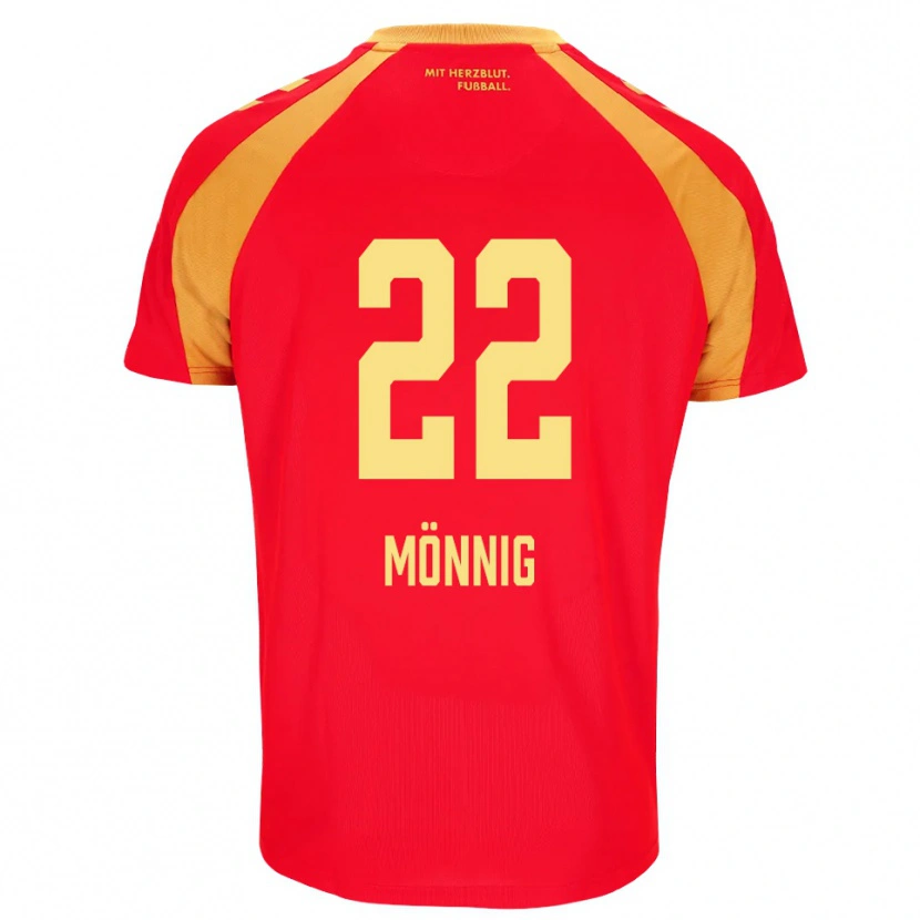 Danxen Kvinnor Marlon Mönnig #22 Röd Orange Svart Bortatröja Matchtröjor 2026/27 Tröjor T-Tröja