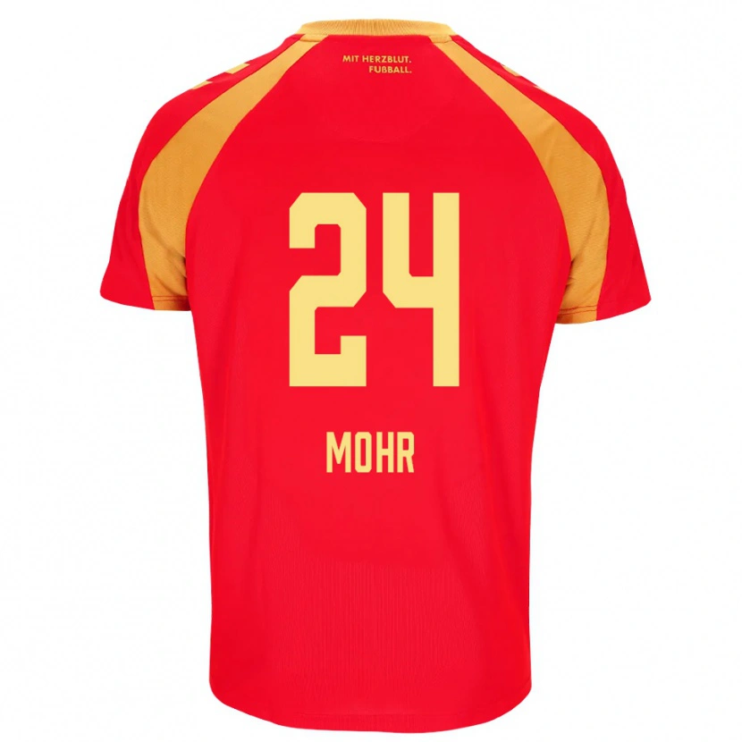 Danxen Kvinnor Niklas Mohr #24 Röd Orange Svart Bortatröja Matchtröjor 2026/27 Tröjor T-Tröja