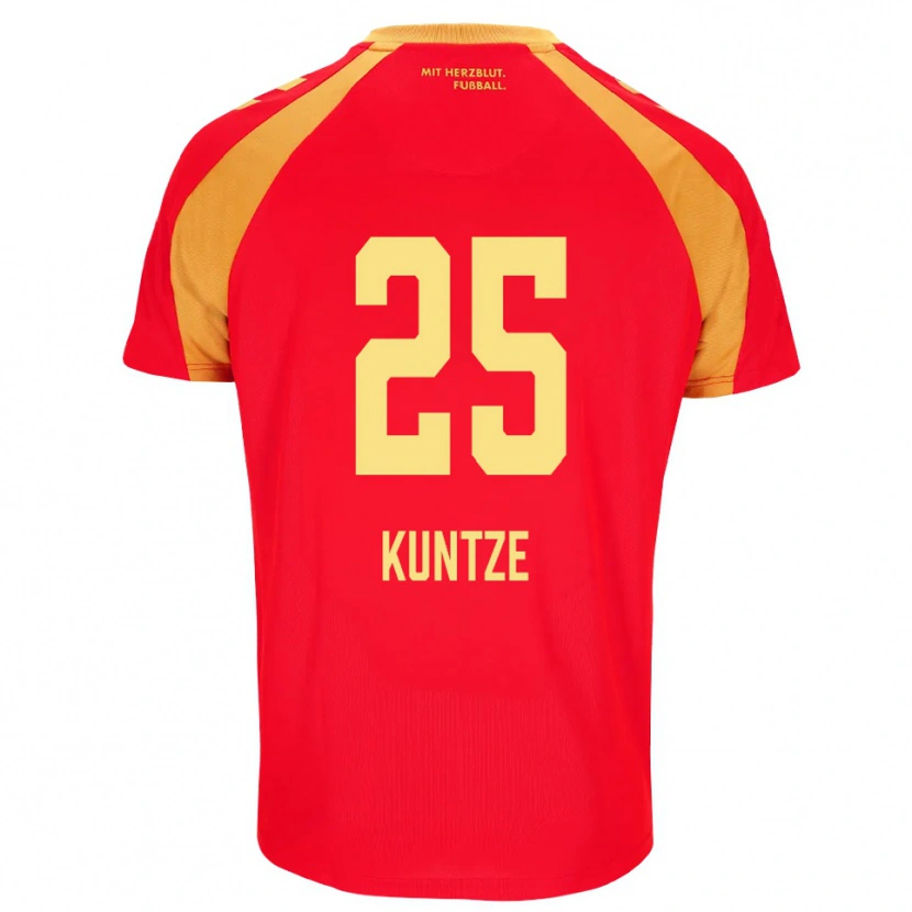 Danxen Kvinnor Jakob Kuntze #25 Röd Orange Svart Bortatröja Matchtröjor 2026/27 Tröjor T-Tröja