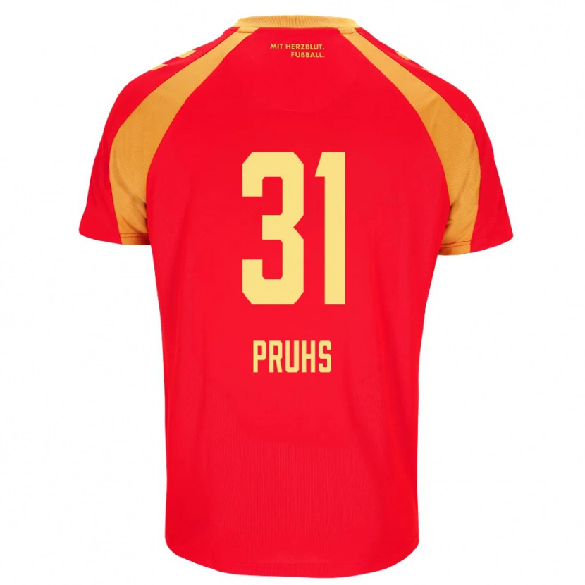 Danxen Kvinnor Florian Pruhs #31 Röd Orange Svart Bortatröja Matchtröjor 2026/27 Tröjor T-Tröja