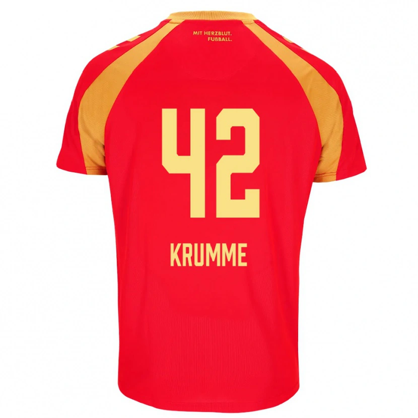 Danxen Kvinnor Kevin Krumme #42 Röd Orange Svart Bortatröja Matchtröjor 2026/27 Tröjor T-Tröja