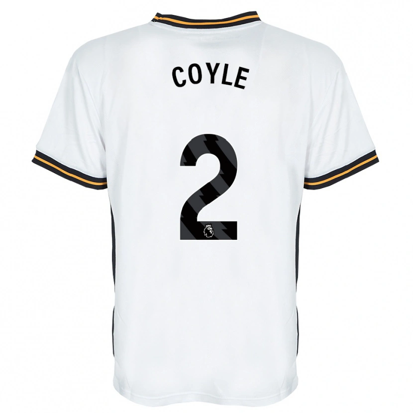 Danxen Kvinnor Lewie Coyle #2 Vit Orange Svart Bortatröja Matchtröjor 2026/27 Tröjor T-Tröja