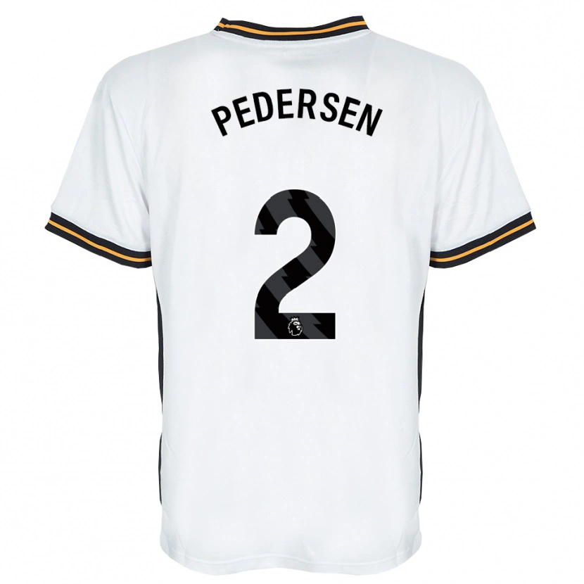 Danxen Kvinnor Eden Pedersen #2 Vit Orange Svart Bortatröja Matchtröjor 2026/27 Tröjor T-Tröja