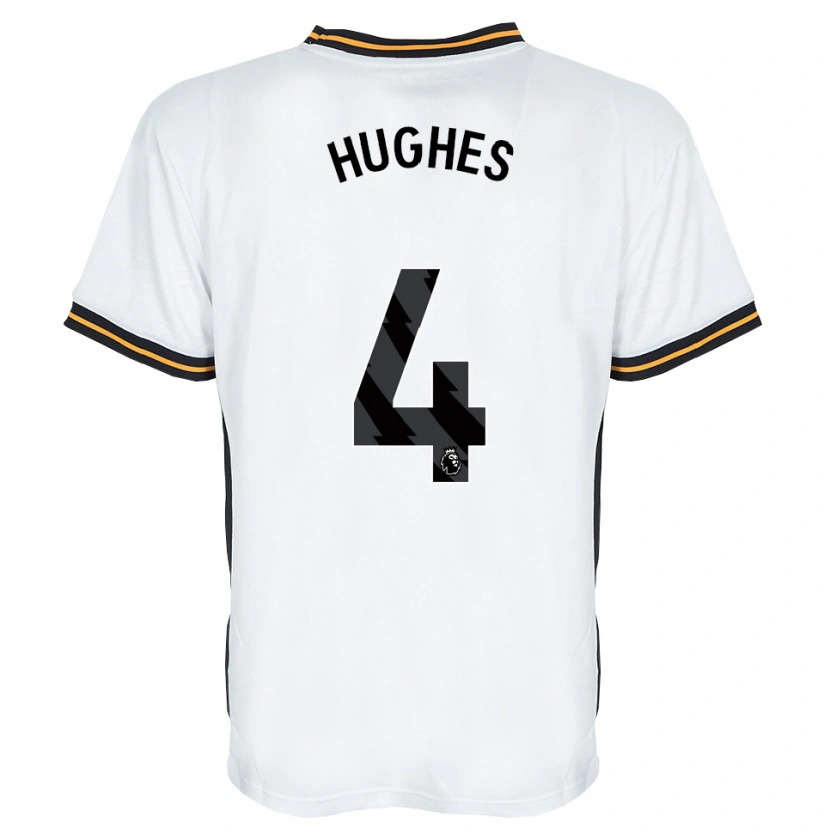 Danxen Kvinnor Charlie Hughes #4 Vit Orange Svart Bortatröja Matchtröjor 2026/27 Tröjor T-Tröja