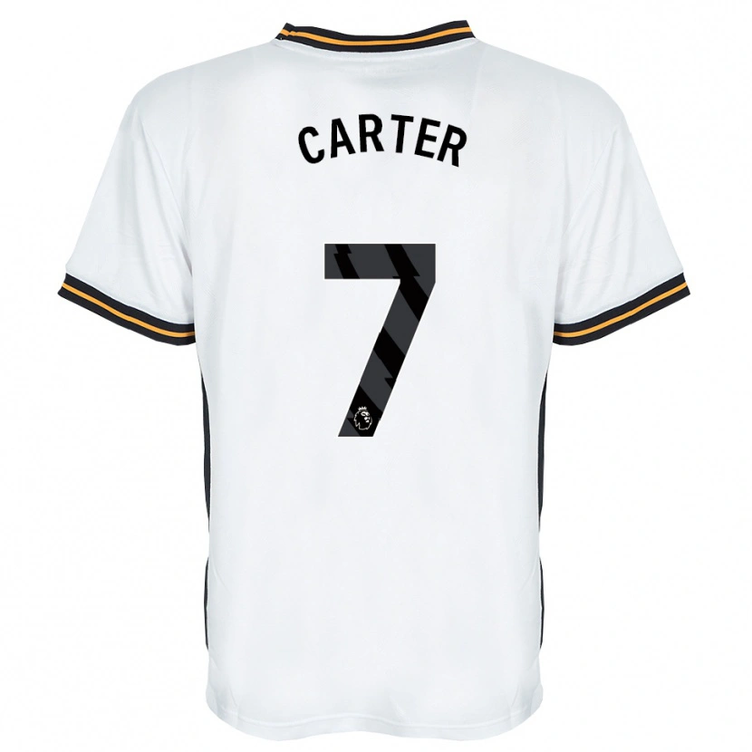 Danxen Kvinnor Ramell Carter #7 Vit Orange Svart Bortatröja Matchtröjor 2026/27 Tröjor T-Tröja