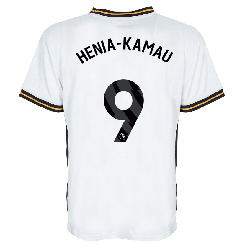 Danxen Kvinnor Sammy Henia-Kamau #9 Vit Orange Svart Bortatröja Matchtröjor 2026/27 Tröjor T-Tröja