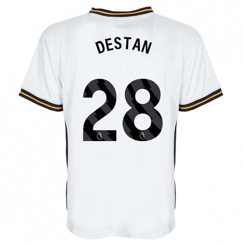 Danxen Kvinnor Enis Destan #28 Vit Orange Svart Bortatröja Matchtröjor 2026/27 Tröjor T-Tröja