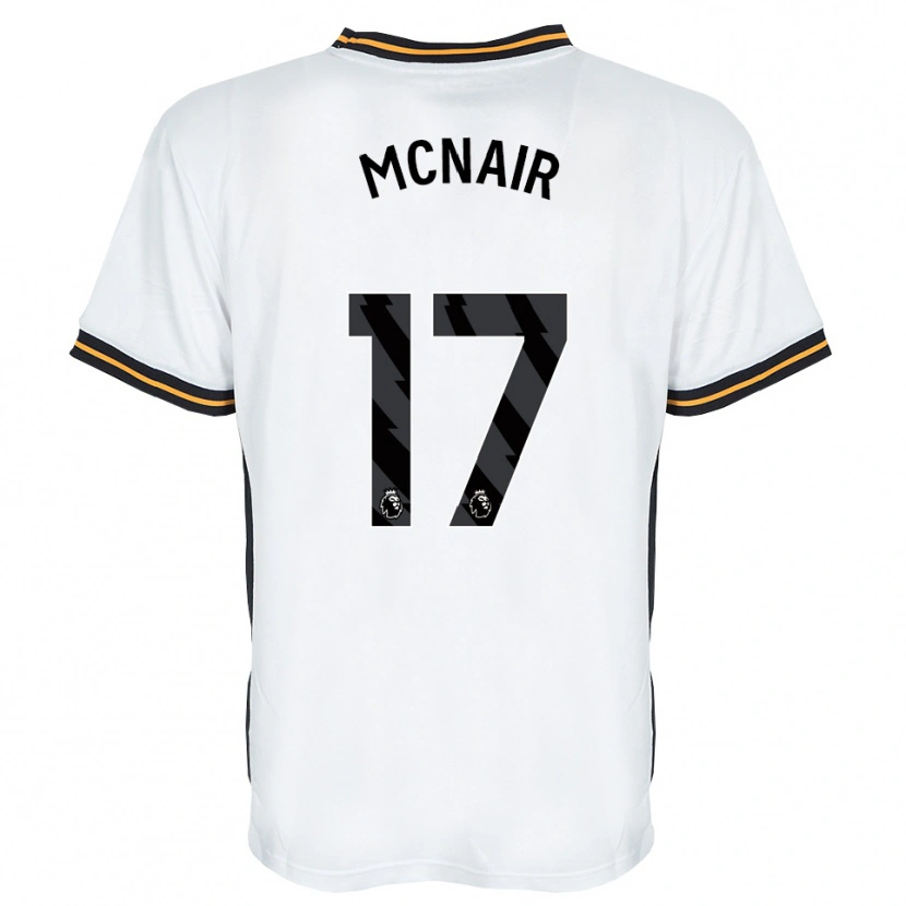 Danxen Kvinnor Paddy Mcnair #17 Vit Orange Svart Bortatröja Matchtröjor 2026/27 Tröjor T-Tröja