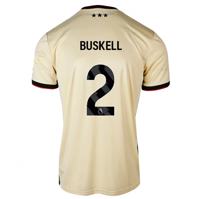 Danxen Kvinnor Benjamin Buskell #2 Citronkaka Svart Röd Bortatröja Matchtröjor 2026/27 Tröjor T-Tröja