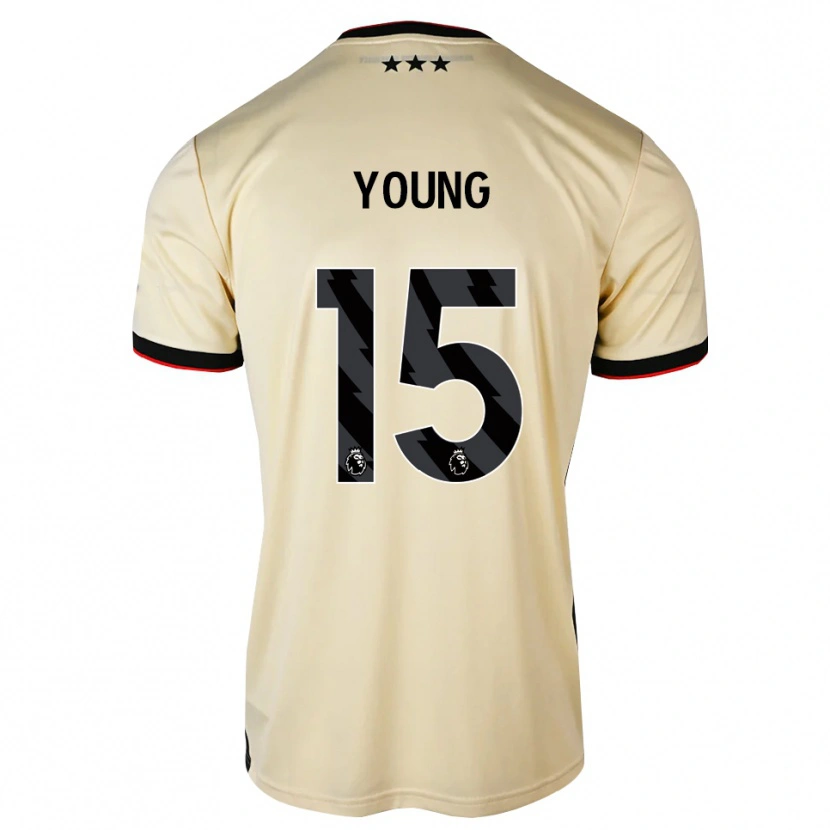 Danxen Kvinnor Ashley Young #15 Citronkaka Svart Röd Bortatröja Matchtröjor 2026/27 Tröjor T-Tröja
