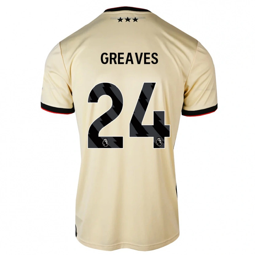 Danxen Kvinnor Jacob Greaves #24 Citronkaka Svart Röd Bortatröja Matchtröjor 2026/27 Tröjor T-Tröja