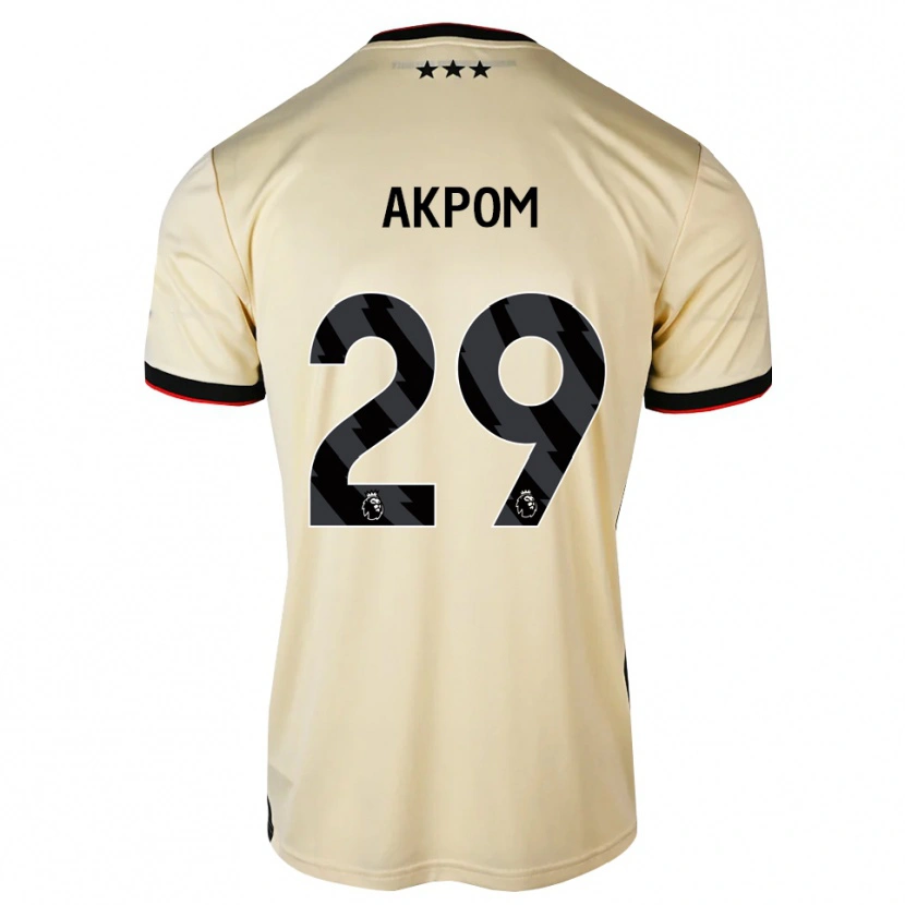 Danxen Kvinnor Chuba Akpom #29 Citronkaka Svart Röd Bortatröja Matchtröjor 2026/27 Tröjor T-Tröja