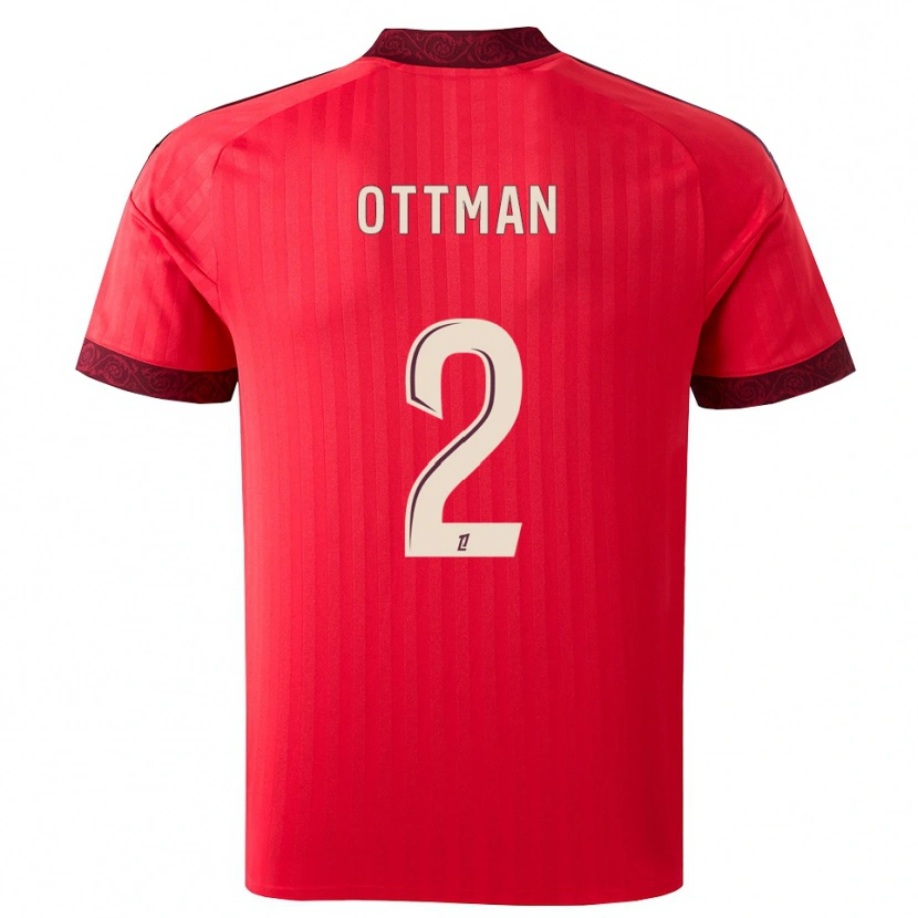 Danxen Kvinnor Ottman Katırağ #2 Vinröd Röd Vit Bortatröja Matchtröjor 2026/27 Tröjor T-Tröja