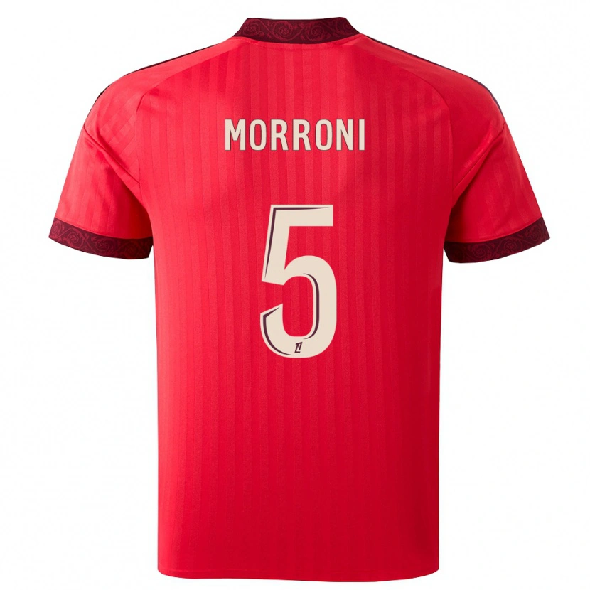 Danxen Kvinnor Perle Morroni #5 Vinröd Röd Vit Bortatröja Matchtröjor 2026/27 Tröjor T-Tröja