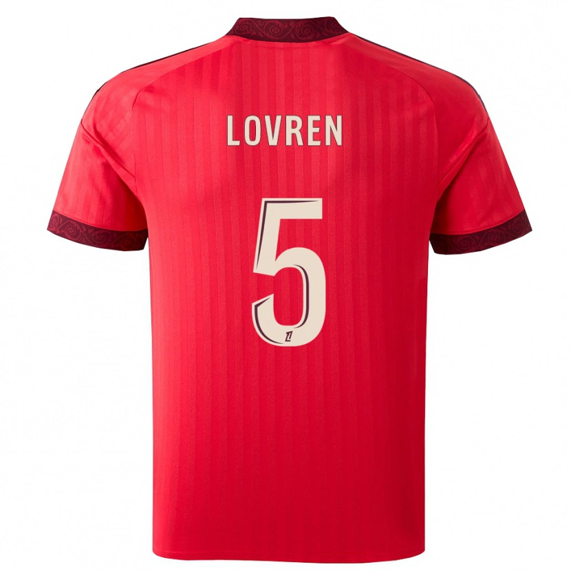 Danxen Kvinnor Dejan Lovren #5 Vinröd Röd Vit Bortatröja Matchtröjor 2026/27 Tröjor T-Tröja