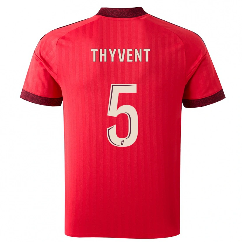 Danxen Kvinnor Estéban Thyvent #5 Vinröd Röd Vit Bortatröja Matchtröjor 2026/27 Tröjor T-Tröja