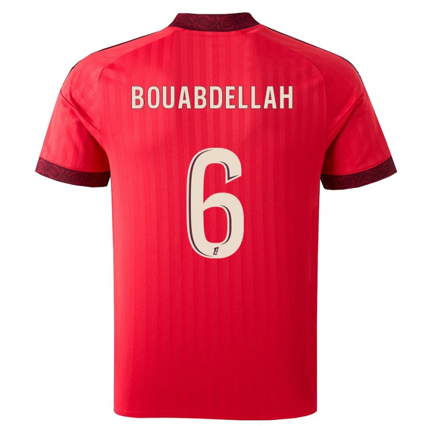 Danxen Kvinnor Jalis Bouabdellah #6 Vinröd Röd Vit Bortatröja Matchtröjor 2026/27 Tröjor T-Tröja