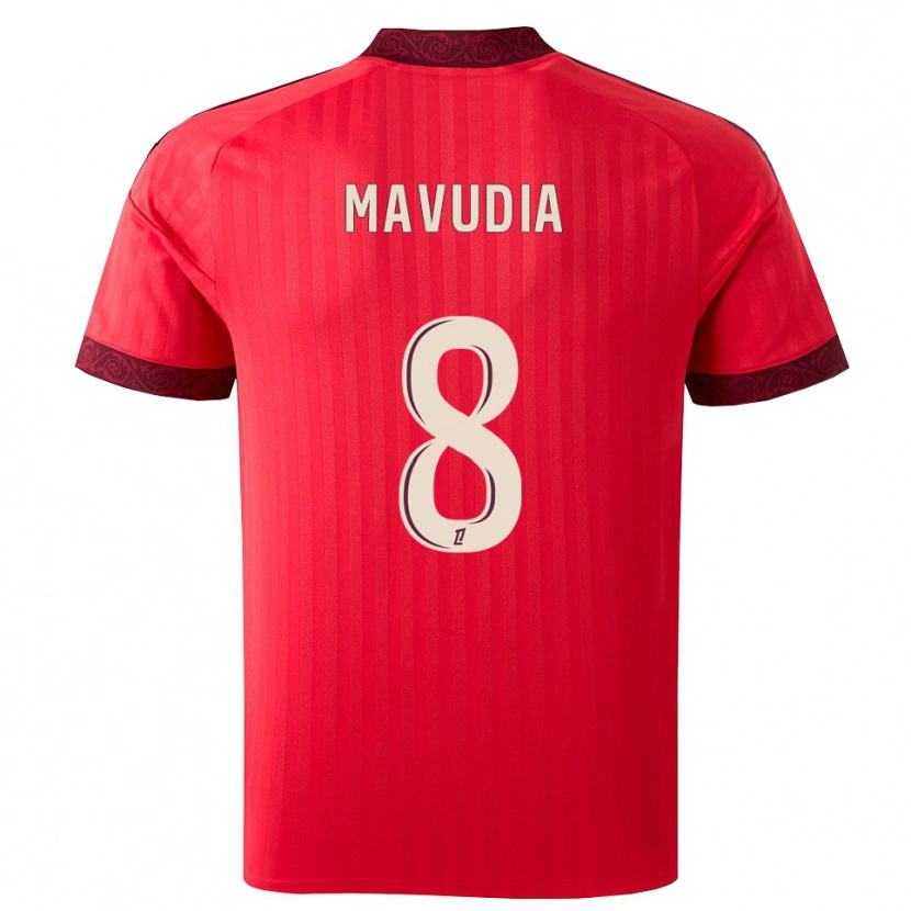 Danxen Kvinnor Billy-Paul Mavudia #8 Vinröd Röd Vit Bortatröja Matchtröjor 2026/27 Tröjor T-Tröja