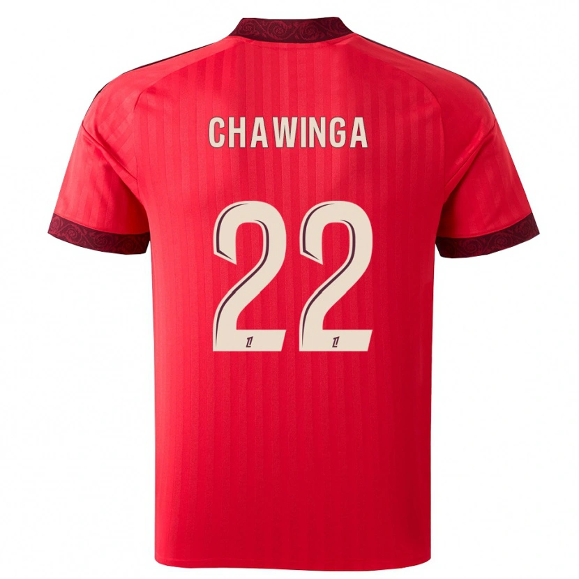 Danxen Kvinnor Tabitha Chawinga #22 Vinröd Röd Vit Bortatröja Matchtröjor 2026/27 Tröjor T-Tröja