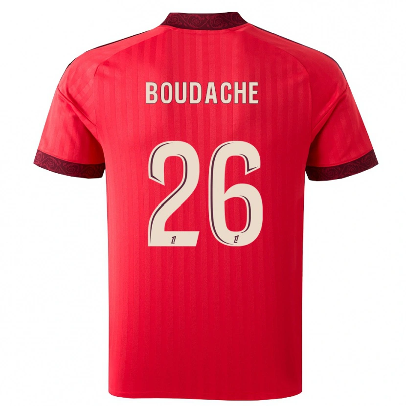Danxen Kvinnor Kaïl Boudache #26 Vinröd Röd Vit Bortatröja Matchtröjor 2026/27 Tröjor T-Tröja