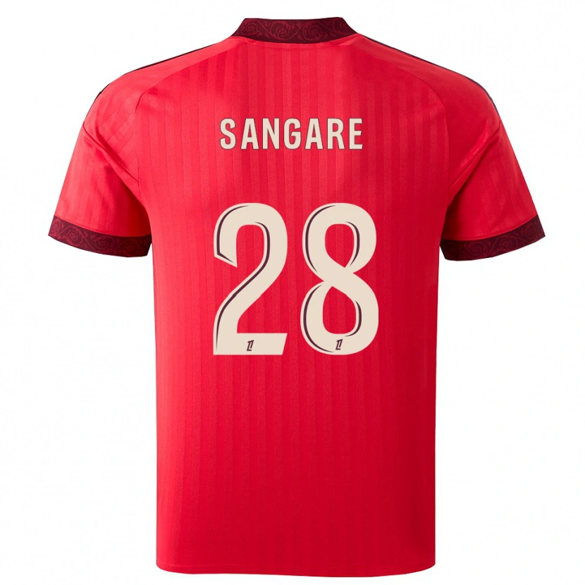 Danxen Kvinnor Wassa Sangaré #28 Vinröd Röd Vit Bortatröja Matchtröjor 2026/27 Tröjor T-Tröja