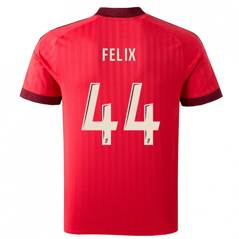 Danxen Kvinnor Marley Felix #44 Vinröd Röd Vit Bortatröja Matchtröjor 2026/27 Tröjor T-Tröja