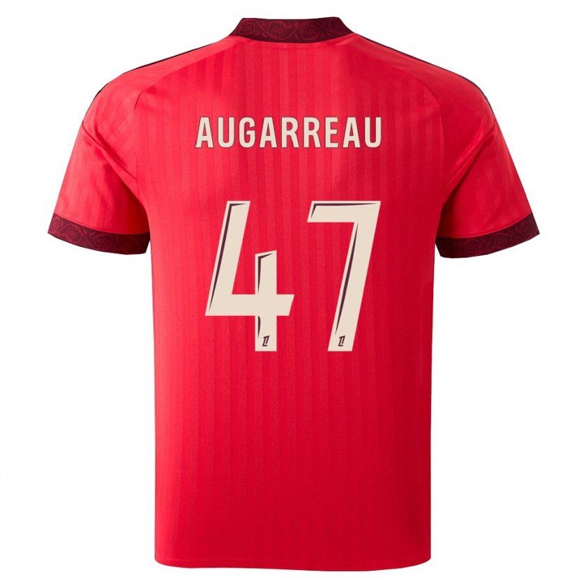 Danxen Kvinnor Sofiane Augarreau #47 Vinröd Röd Vit Bortatröja Matchtröjor 2026/27 Tröjor T-Tröja