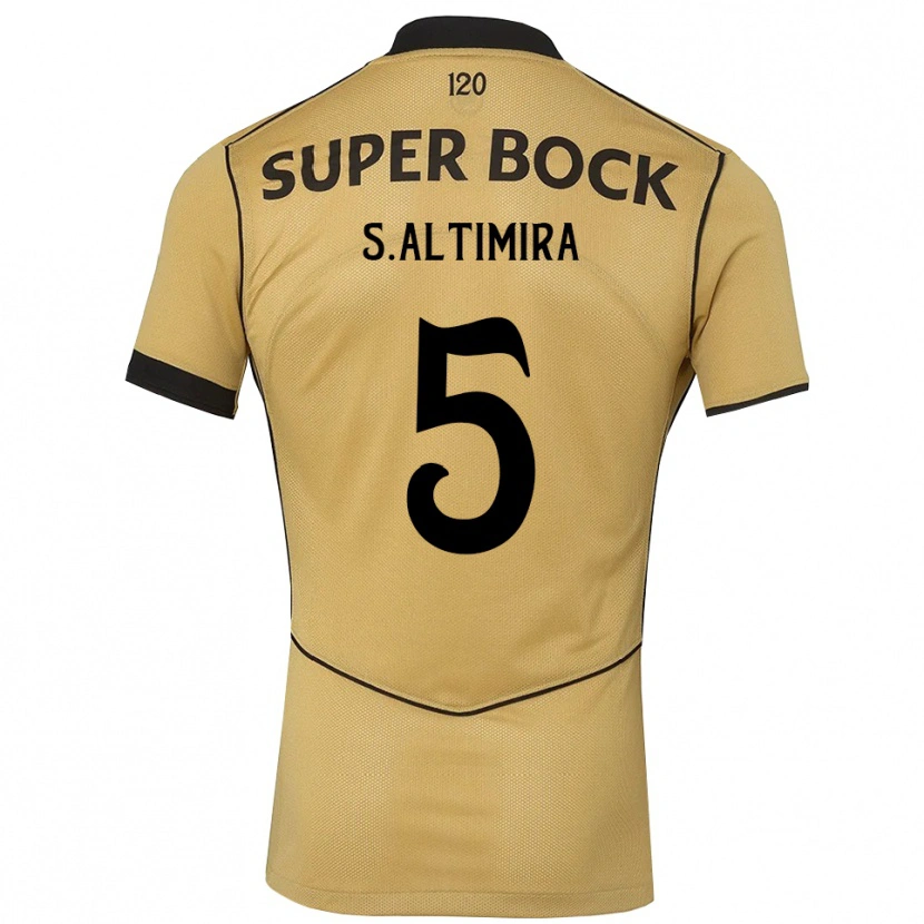 Danxen Kvinnor Sergi Altimira #5 Gyllene Svart Bortatröja Matchtröjor 2026/27 Tröjor T-Tröja