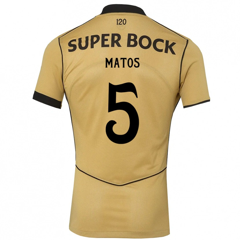 Danxen Kvinnor Sérgio Matos #5 Gyllene Svart Bortatröja Matchtröjor 2026/27 Tröjor T-Tröja