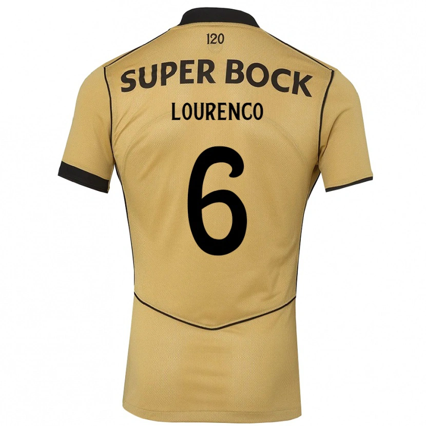 Danxen Kvinnor Bruna Lourenço Urbano Costa #6 Gyllene Svart Bortatröja Matchtröjor 2026/27 Tröjor T-Tröja