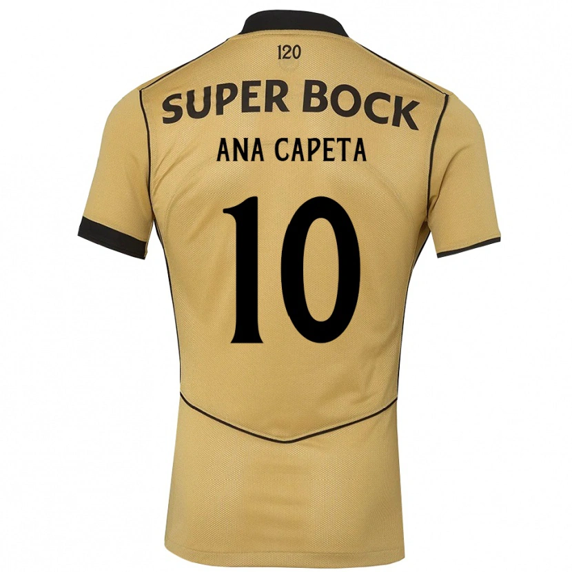 Danxen Kvinnor Ana Capeta #10 Gyllene Svart Bortatröja Matchtröjor 2026/27 Tröjor T-Tröja