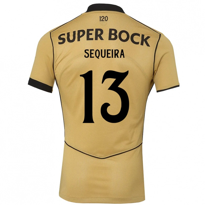 Danxen Kvinnor Edgar Sequeira #13 Gyllene Svart Bortatröja Matchtröjor 2026/27 Tröjor T-Tröja