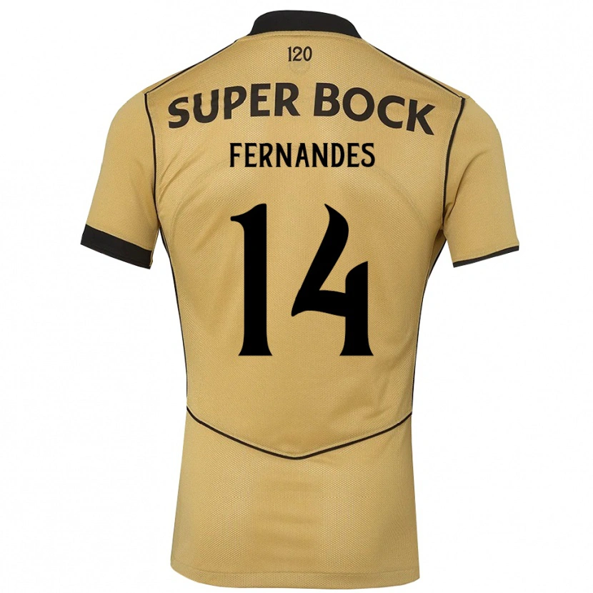 Danxen Kvinnor Santiago Fernandes #14 Gyllene Svart Bortatröja Matchtröjor 2026/27 Tröjor T-Tröja