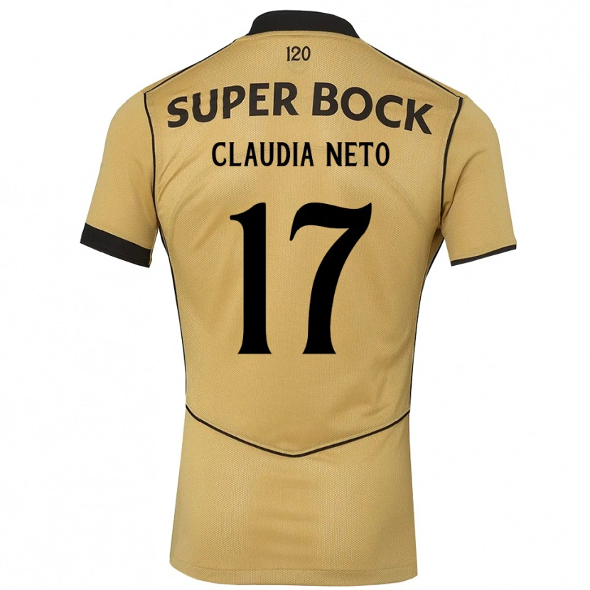 Danxen Kvinnor Cláudia Teresa Pires Neto #17 Gyllene Svart Bortatröja Matchtröjor 2026/27 Tröjor T-Tröja