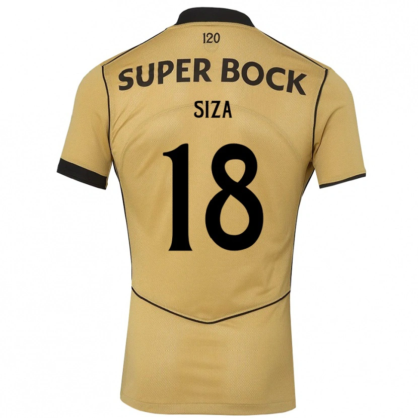 Danxen Kvinnor Sergio Siza #18 Gyllene Svart Bortatröja Matchtröjor 2026/27 Tröjor T-Tröja