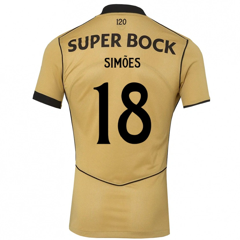 Danxen Kvinnor Francisco Simões #18 Gyllene Svart Bortatröja Matchtröjor 2026/27 Tröjor T-Tröja