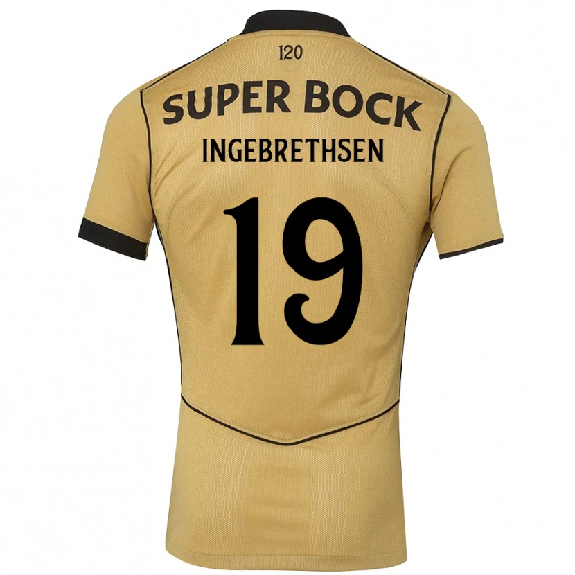 Danxen Kvinnor Erik Ingebrethsen #19 Gyllene Svart Bortatröja Matchtröjor 2026/27 Tröjor T-Tröja