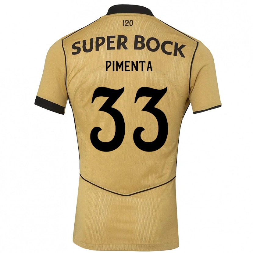 Danxen Kvinnor Carolina Pimenta #33 Gyllene Svart Bortatröja Matchtröjor 2026/27 Tröjor T-Tröja