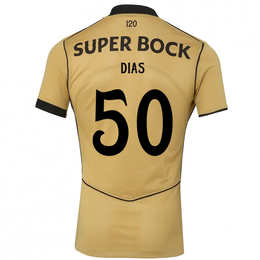 Danxen Kvinnor Rodrigo Dias #50 Gyllene Svart Bortatröja Matchtröjor 2026/27 Tröjor T-Tröja