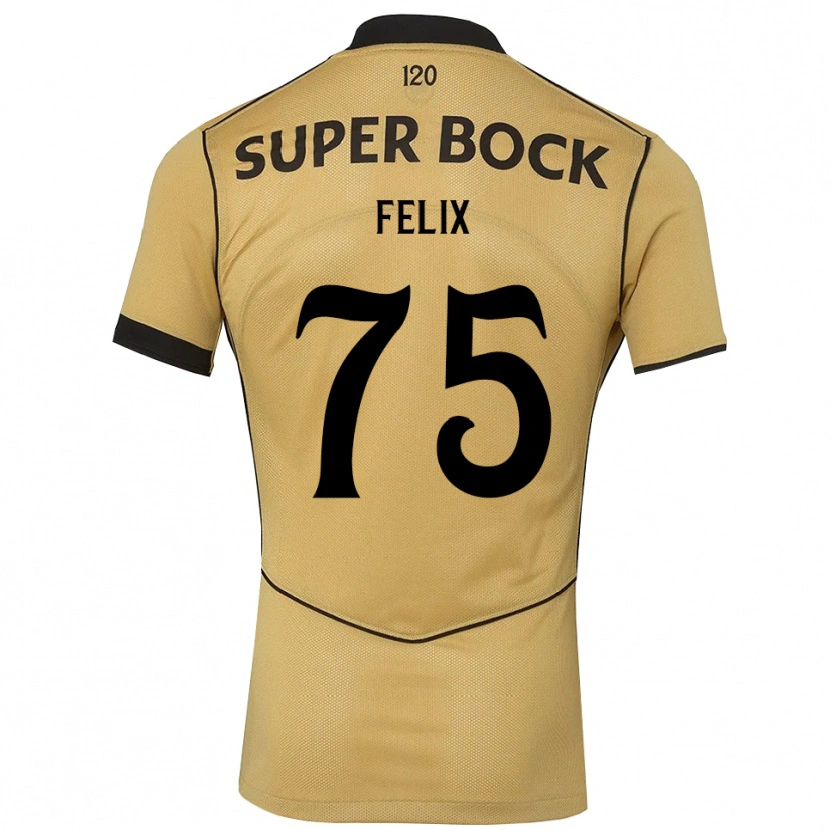 Danxen Kvinnor Vando Félix #75 Gyllene Svart Bortatröja Matchtröjor 2026/27 Tröjor T-Tröja