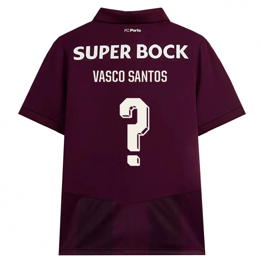 Danxen Kvinnor Vasco Santos #0 Vinröd Vit Bortatröja Matchtröjor 2026/27 Tröjor T-Tröja