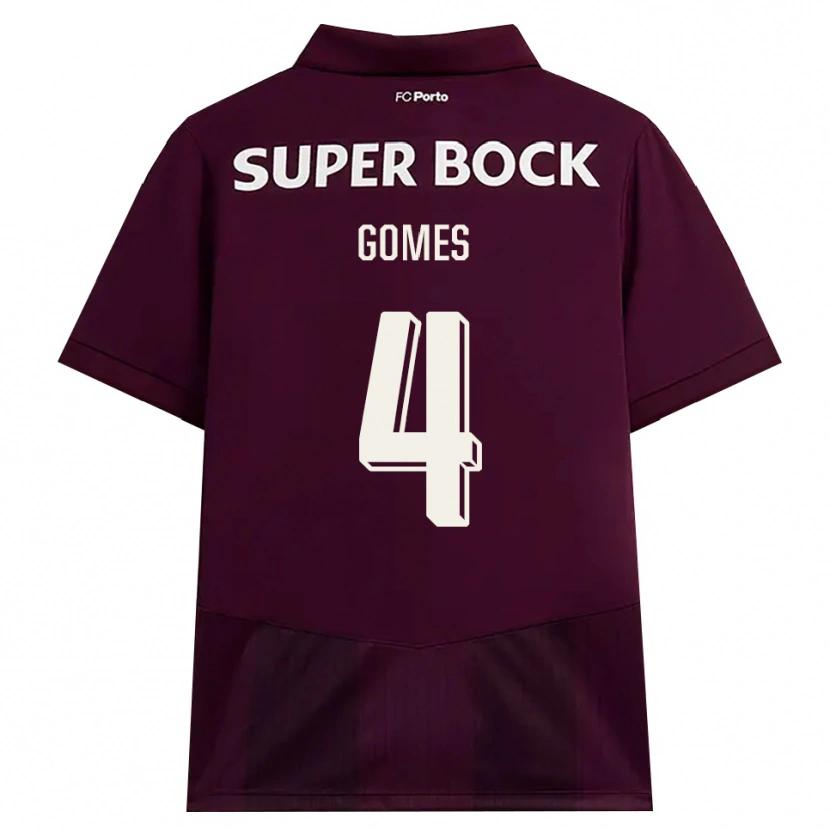 Danxen Kvinnor Salvador Gomes #4 Vinröd Vit Bortatröja Matchtröjor 2026/27 Tröjor T-Tröja